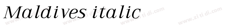 Maldives italic字体转换